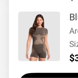 Blur Seamless Gymshark T-Shirt in Brown